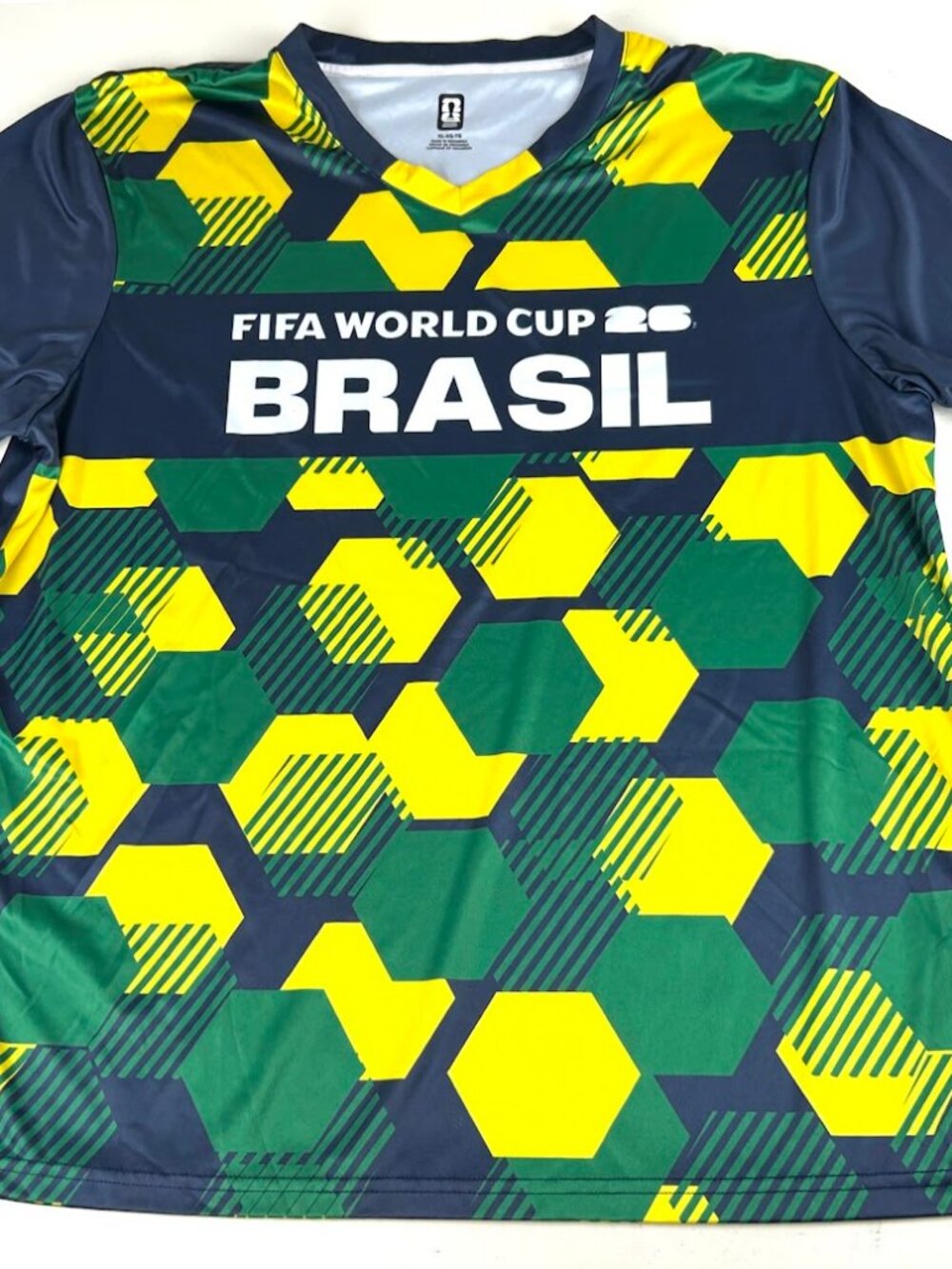 FIFA World Cup 2026 Brasil Jersey Mens XL Green Yellow Navy Official Licensed